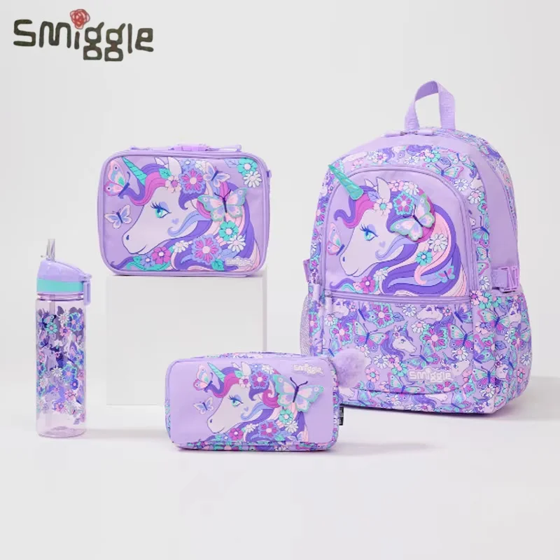 Australia Smiggle Unicorn My World Backpack Boy Girl Backpack Student Backpack Water Bottle Lunch Bag Pencil Case Schoolbag Gift