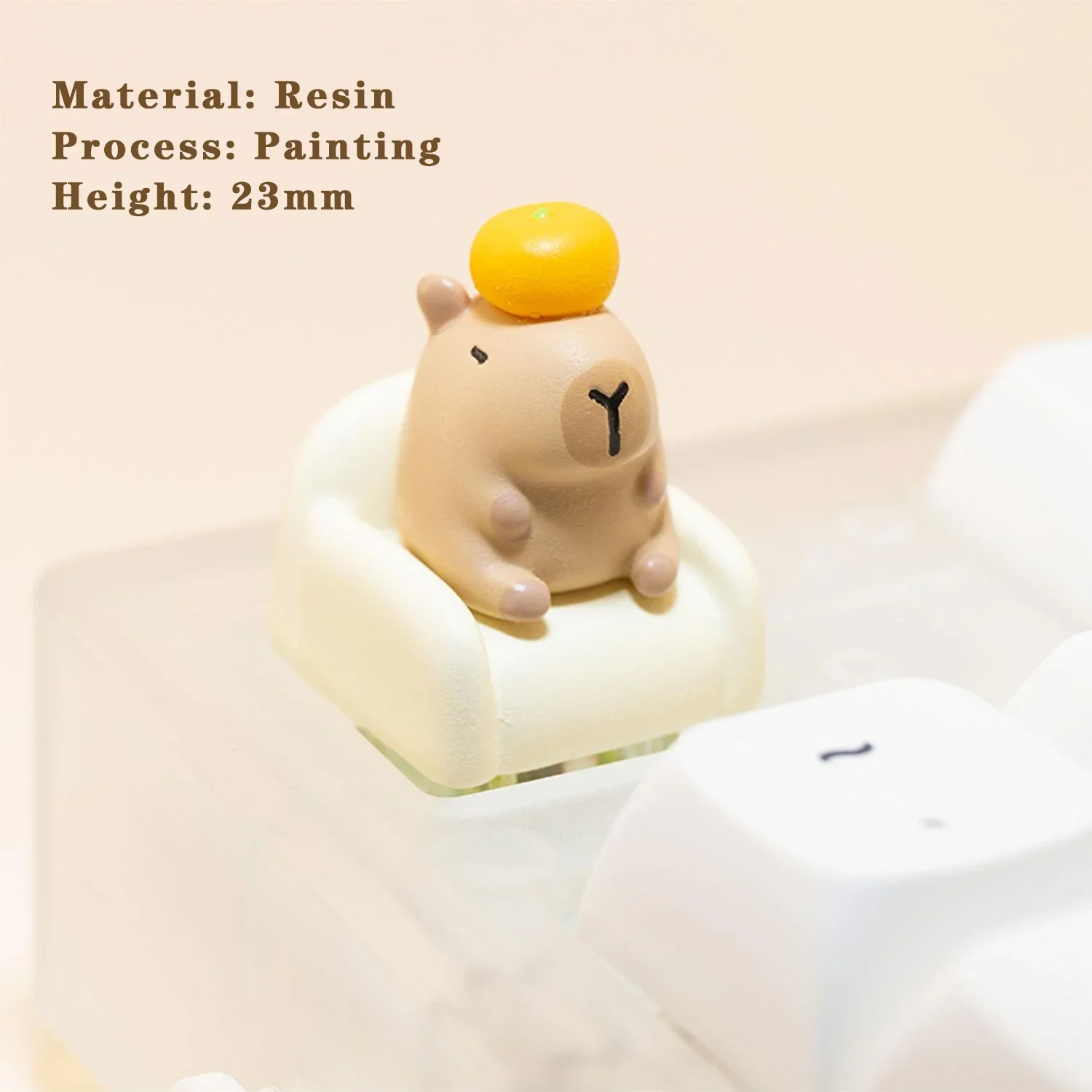 جديد Capybara Keycap الحيوان الحرفي غطاء لوحة المفاتيح الراتنج أغطية المفاتيح المخصصة لملحقات لوحة المفاتيح الميكانيكية لطيف نقطة Keycap