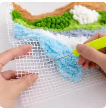 50x100cm /100x150cm Latch Hook Rug Canvas Fabric Blank Rug Hooking Mesh Canvas Rug Making Carpet Tapestry DIY Tool