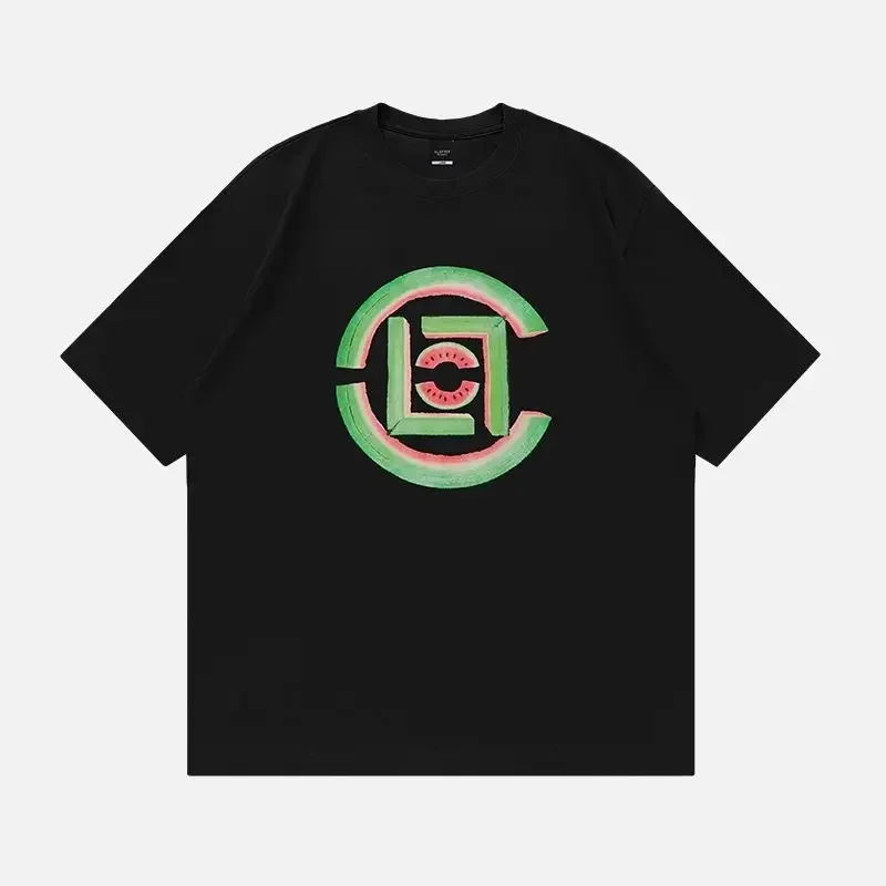 

Summer Watermelon Clot Fashion Brand New Loose Cotton Men's and Women's Short Sleeve T-shirt Half-sleeve Printed Top