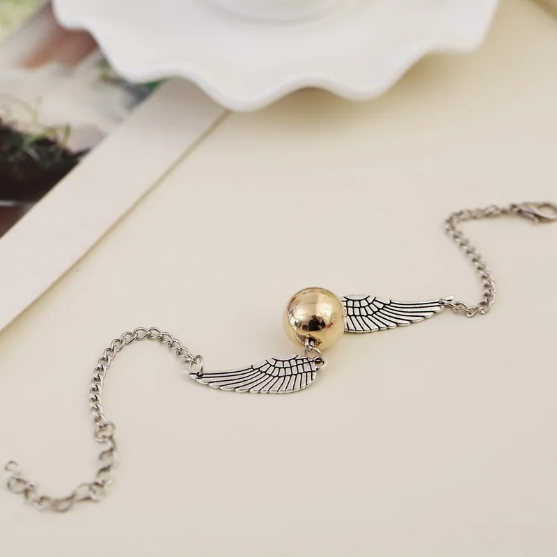 Harri Golden Snitch Bracelet Potter Multi Wings Snitchs Owl Hedwig Layer Handmade Bracelet for Fans Gifts image 6