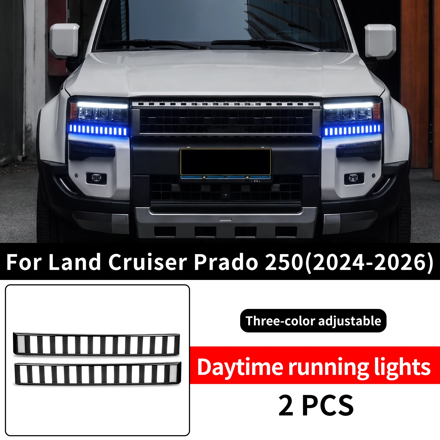 For Toyota Land Cruiser Prado 250 LC250 FJ250 J250 2024 2025 2026 Daytime Running Light Under Headlight DRL Upgrade Kit