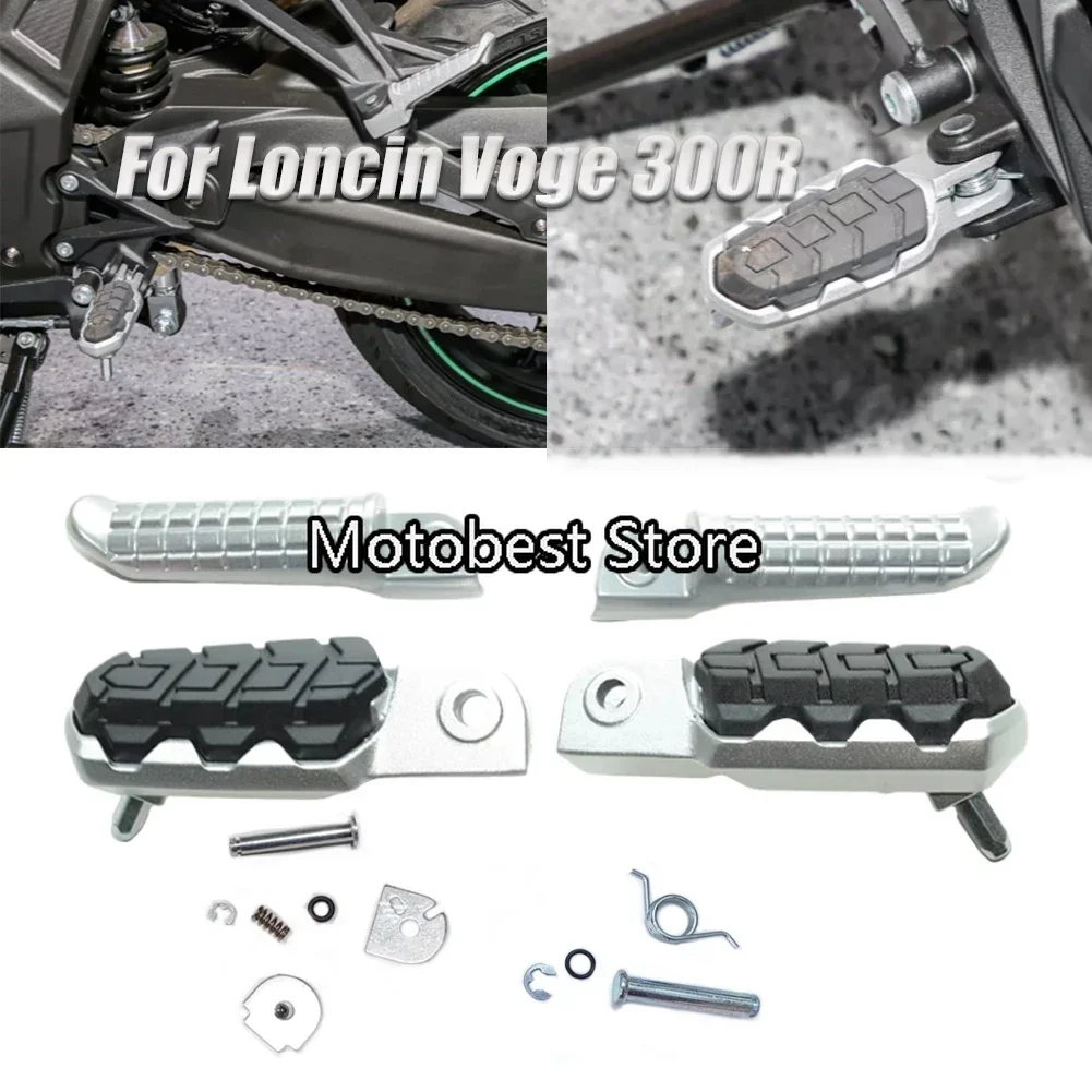 

For LONCIN VOGE 300R LX300-6A 300RR LX300 LX300AC LX300GS-B Motorcycle Front Rear Footrest Foot Rest Pedal Foot Pegs Mount