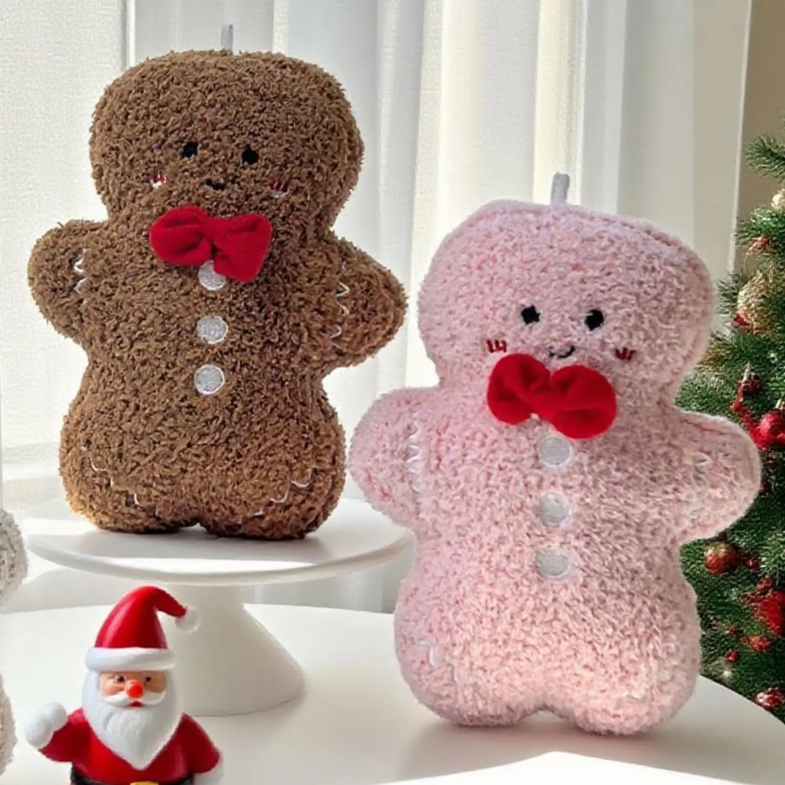 Plush Gingerbread Man 7 Inches Gingerbread Throw Pillow Stuffed Decorations Ornaments For Sofa Couch Table Home Window Chair