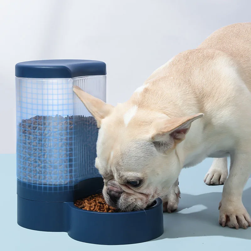 Automatic Pet Feeder and Waterer for Dogs and Cats - Non-electric Drinking Fountain and Self-Dispensing Bowl，Pet Feeding Bowls