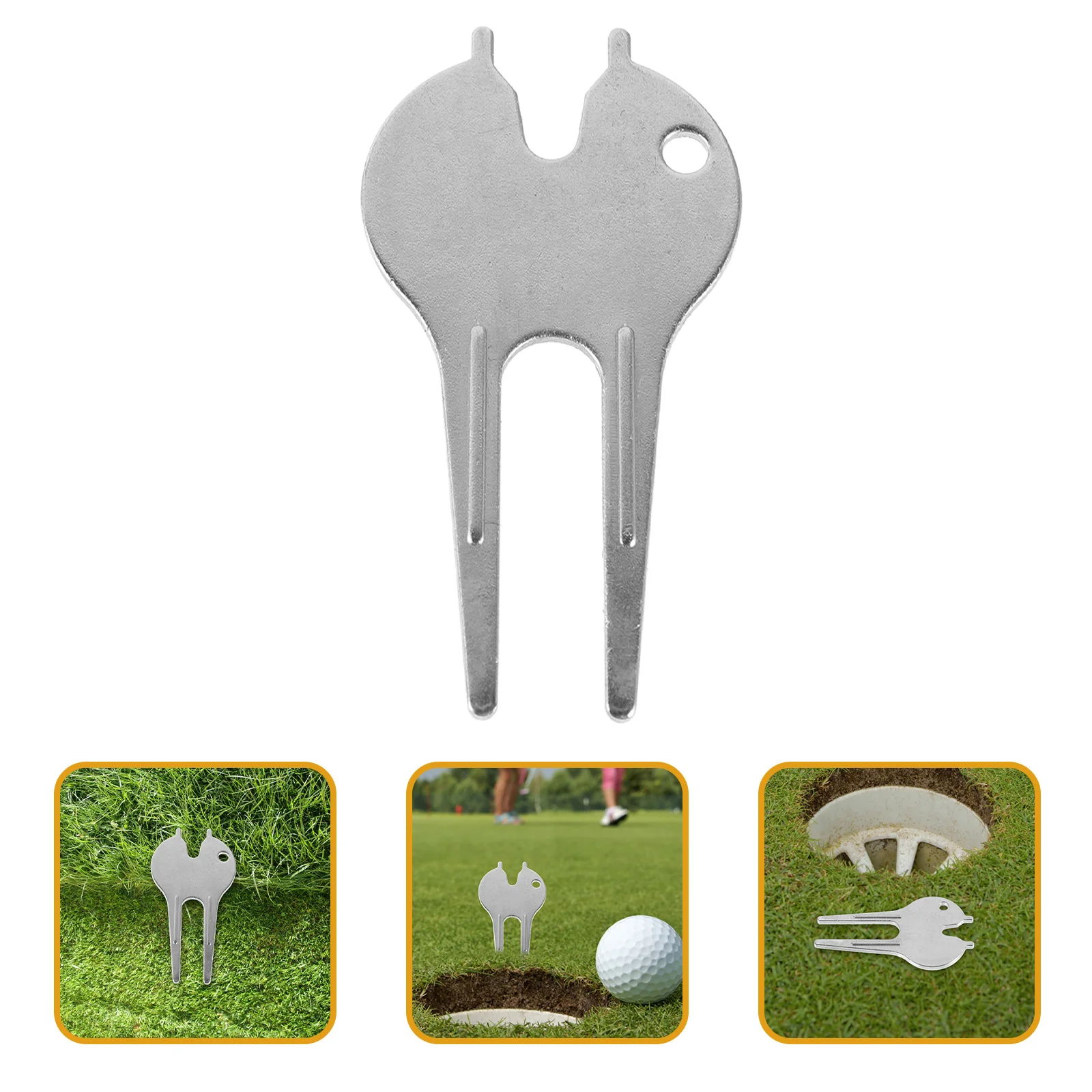 

6pcs Portable Golf Divot Tool Iron Outdoor Repair Fork Compact Wear-Resistant Golfing Accessory Professional Fixing Tool For