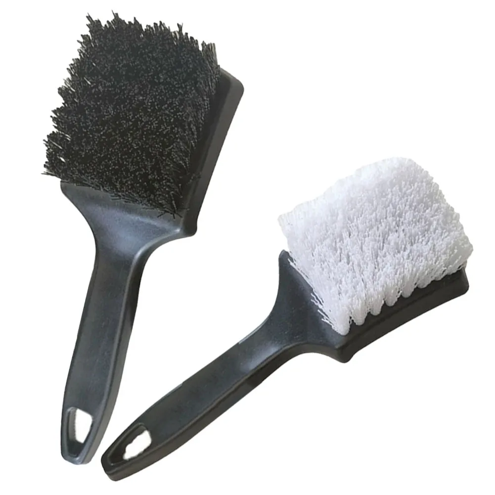 Auto Washing Brush Car Tire Brush Multi-Function Cleaner Nylon Bristles Plastic Handle Tire Scrub Brush 21cm Length
