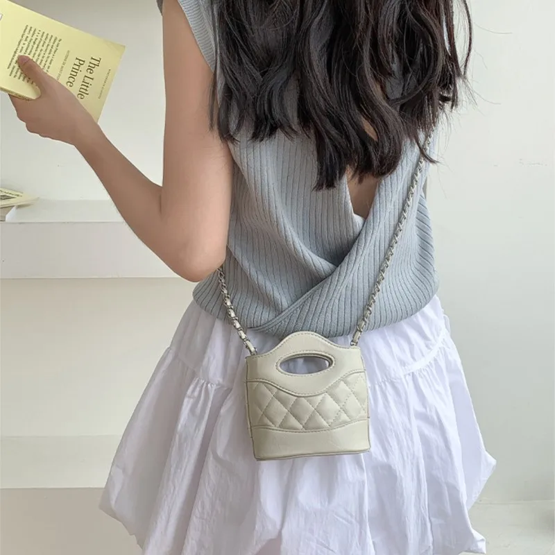 2024 Summer New Mini Crossbody Bags Women Fashion Korean Chain Shoulder Bags High-quality Casual Simple Silver Mini Bag Ladies