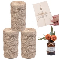 100Meters 1- 3mm Natural Jute Rope String Ribbon Crafts DIY Vintage Jute Cord Twine Thread Sewing Party Wedding Home Decortion