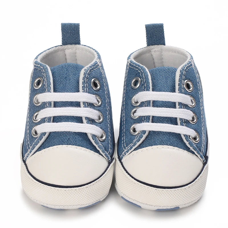 Baby Canvas Classic Sports Shoes Newborn Boys and Girls Printed Star First Walkers Shoes Infant Anti slip Baby Shoes