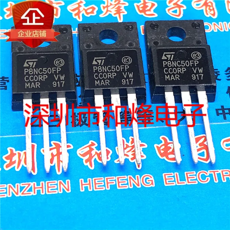 5PCS-10PCS P8NC50FP STP8NC50FP  TO-220F 500V 8A  New and Original On stock