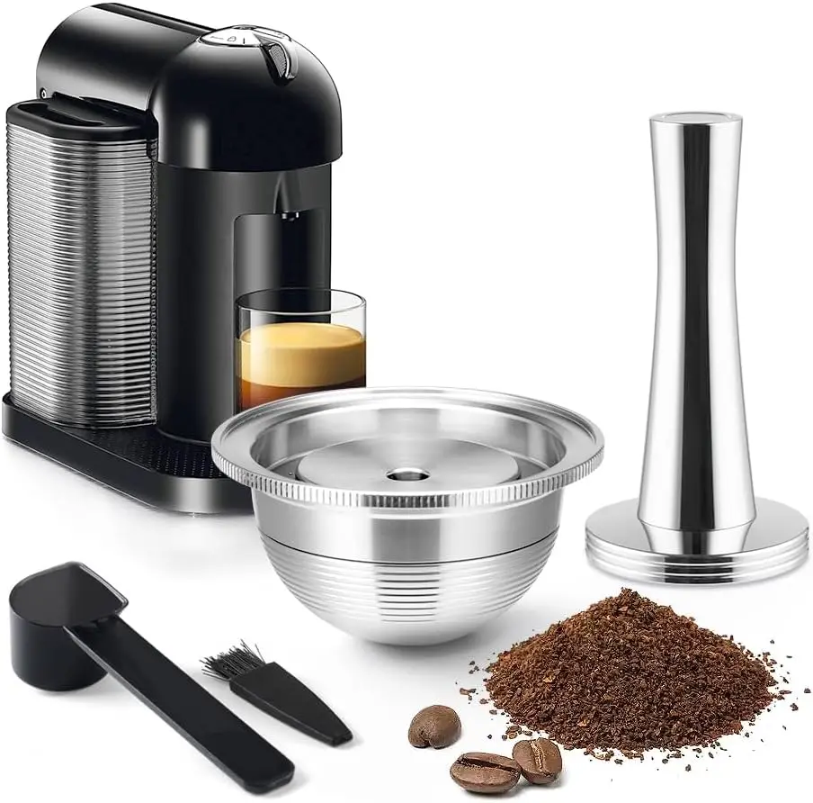 

Многоразовая капсула из нержавеющей стали, совместимая с Nespresso Vertuo, для GCA1, металлическая многоразовая капсула Nespresso для ENV135, для приготовления кофе