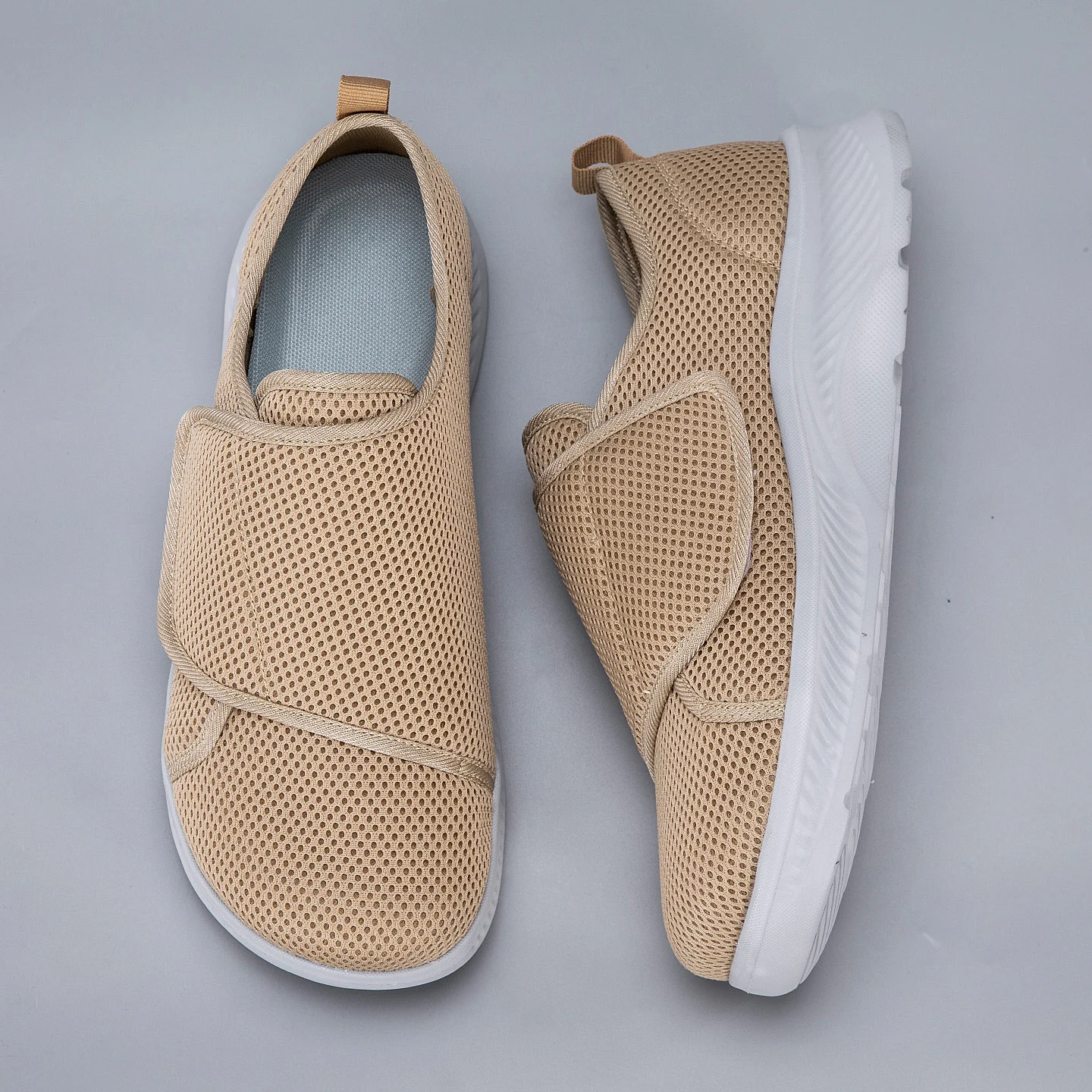 Extra Wide Toe Easy on Off Diabetic Shoes for Swollen Feet /edema Feet Elderly Senior Adjustable Sneakers Lightweight Non-slip