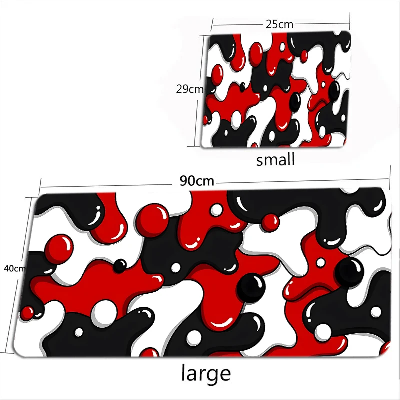 XL Mausepad Red Fluid Desk Mat Gaming Mat Pad on The Table Office Gamer Accessories Keyboard Mats XXL Mouse Pad Mouse Carpet