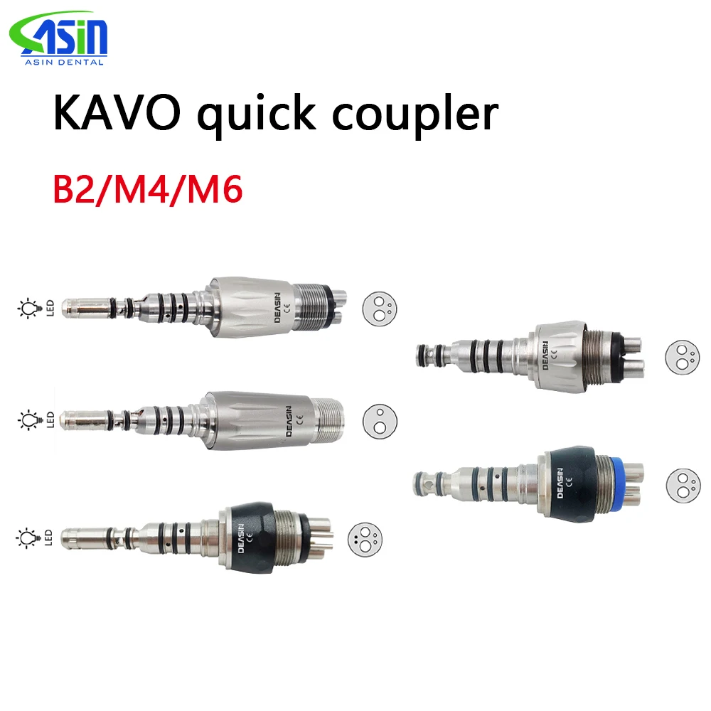 1pcs Dental Quick Coupler Coupling Fit Kavo Fiber Optic Handpiece 4Hole/6Hole Dentistry tools