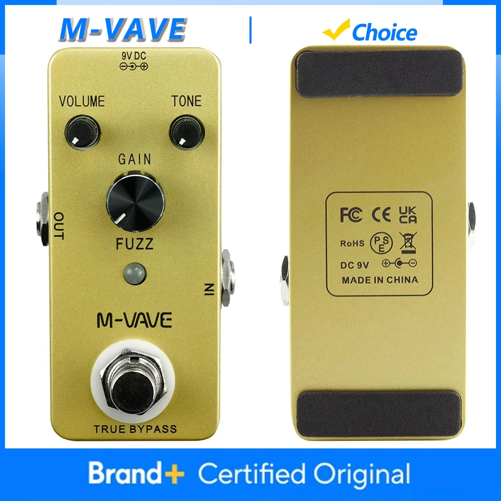 

M-VAVE Electric Guitar FUZZ Effect Pedal Vintage Fuzz Effect True Bypass Zinc Alloy Shell Pedal Guitar Parts & Accessories