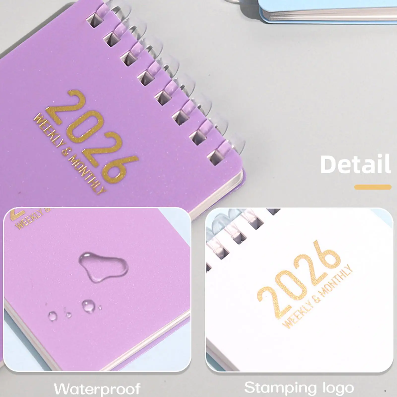 데일리 플래너 노트 2026 링 노트 스케치 교실 간호 대학 연구 법률 작업을위한 A7 포켓 크기 워크북