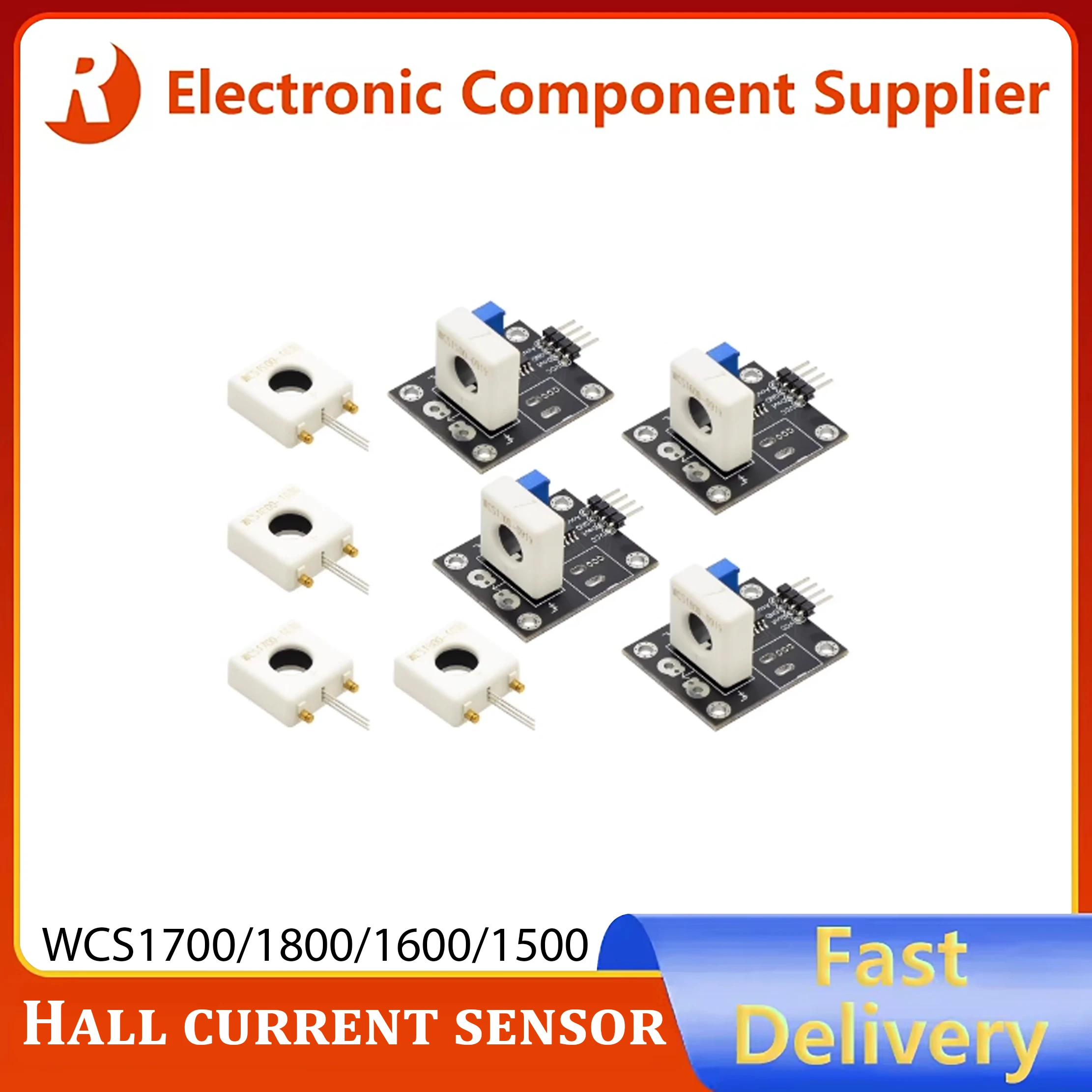 1pcs Hall Current Detection Sensor Module WCS1500 WCS1600 WCS1700 WCS1800 Short Circuit Overcurrent Detector Protection Board