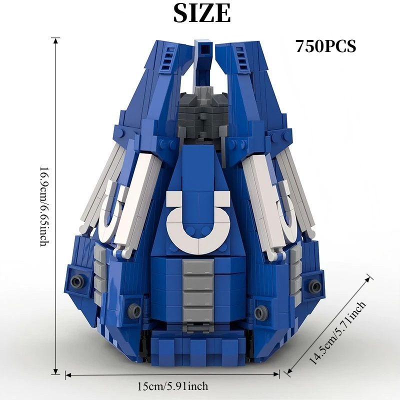 750-Piece Space Mech Pod Building Set, Armored Sci-Fi Model with Articulated Joints, Collectible Gift for Teens & Adults