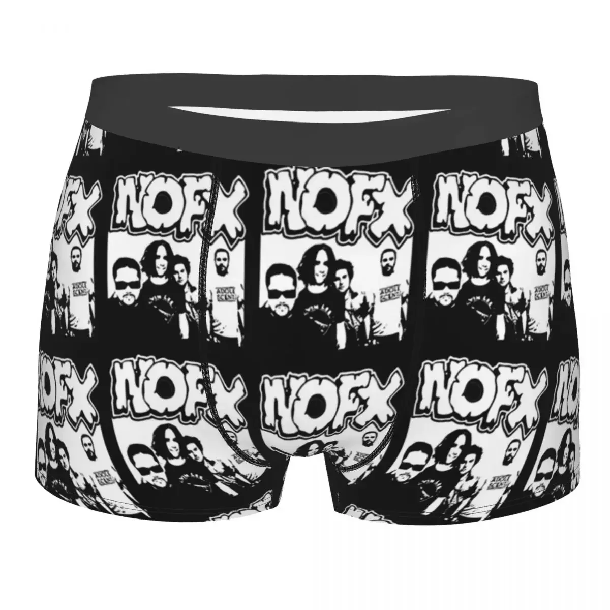 Nofx Punk Band Logo 1 Man's Boxer Briefs Punk Rock Band Highly Breathable Underpants Top Quality Print Shorts Birthday Gifts