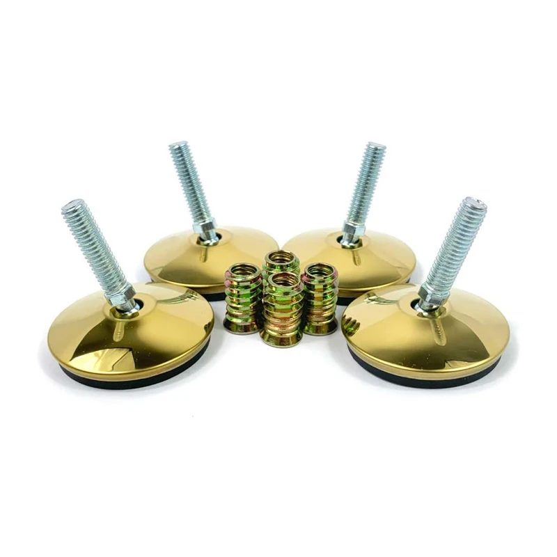 4Pcs Swivel Furniture Leg Levelers - Adjustable Leveling Feet Glide for Tables Chairs Cabinets Workbench Shelving Rack