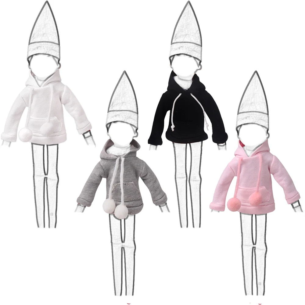 Christmas On Shelf 37 cm Dolls Fashion Hoodie Cute Accessories For Barbis & Red Elf Boy Doll Clothing Toys Gift Small Hoodies