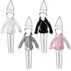 Christmas On Shelf 37cm Dolls Fashion Hoodie Cute Accessories For Barbis & Red Elf Boy Doll Clothing Toys Gift Small Hoodies