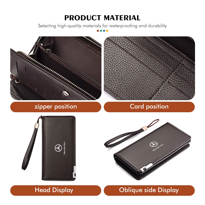 Car Registration Vehicle License Insurance Card Holder Wallet For Benz W202 W212 W126 W140 W168 W177 CLS GLE GLC GLS CLA