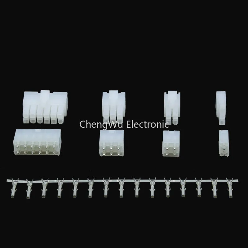 10sets 5557/5559 PCB Connector Set Kits 4.2mm Male Female Socket Plug Straight Needle Base + Rubber Shell + Terminal