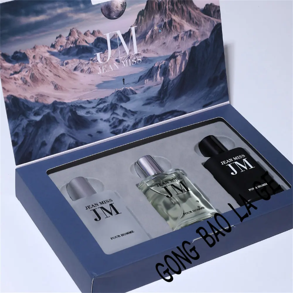 Caja De regalo De Perfume Original De 90ml para hombre, conjunto De 3 uds., fumigación, colonia para hombre, aroma duradero, fragancia Floral Woody, Eau De Parfums para hombre