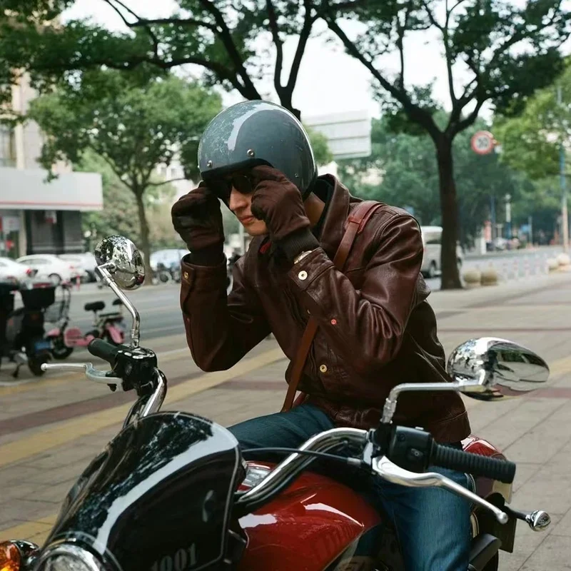 2-26 New Retro 500TX Open Face Motorcycle Helmet Genuine Vintage Scooter Riding 3/4 Jet Casco DOT Approved Moto Capacete BLD