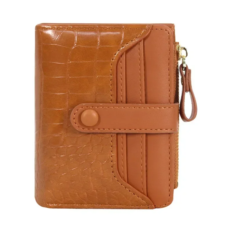 

PU Leather Women's Wallet with Zipper - Multi Color Card Holder & Coin Purse, ID/Photo Pocket Short Hasp Design