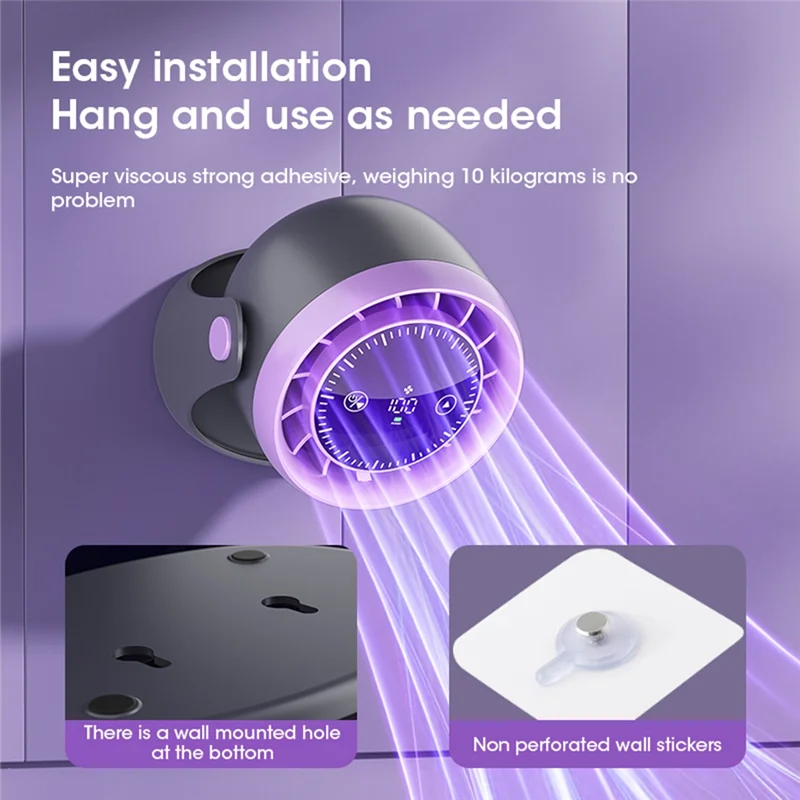 B07B-متعدد السرعات قابل للتعديل مع مروحة توزيع الهواء بشاشة رقمية وقوة الرياح القوية #6