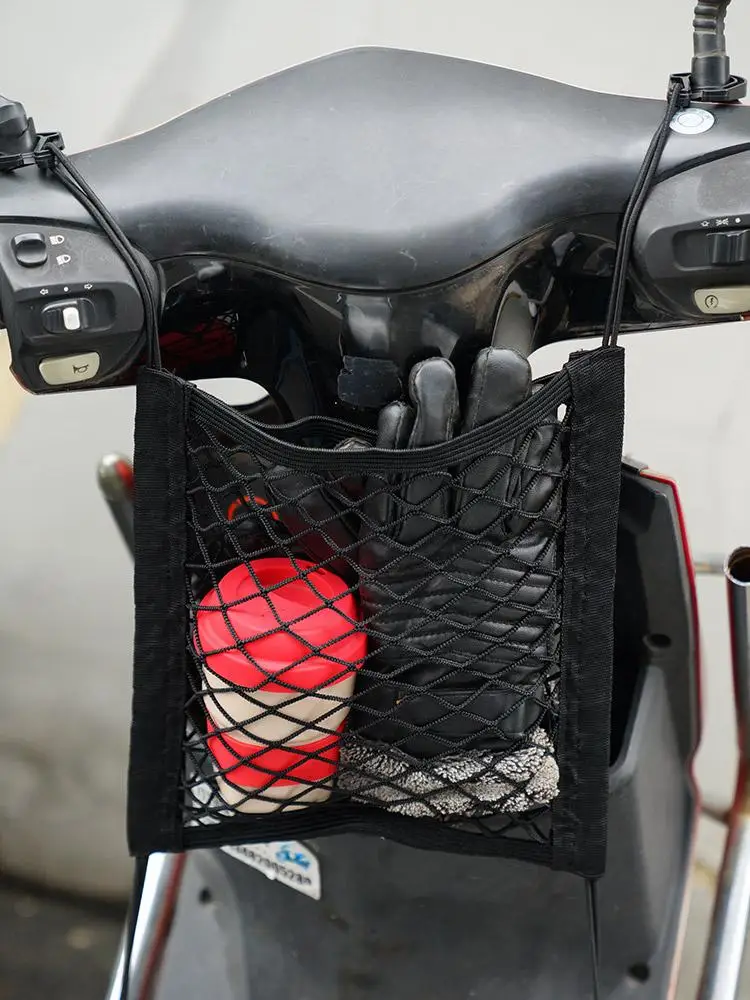 AliExpress Motorcycle Helmet Storage Trunk Bag Luggage Net Hook Hold Cargo Bag Mesh Fuel Tank Bag for Bike Scooter Durable Luggage Accessor