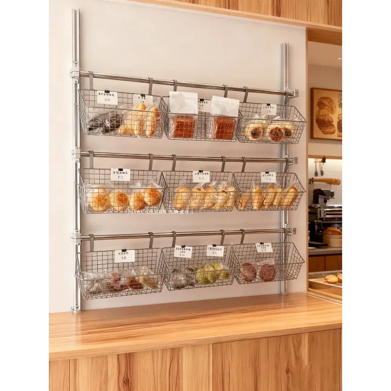 creative-aluminum-profile-wall-rack-stainless-steel-baking-shop-multi-layer-hanging-basket-bread-display-rack-storage-rack