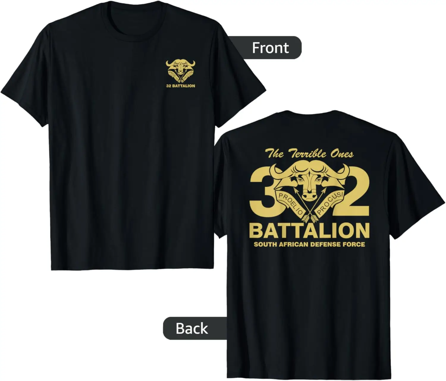 Buffalo 32 Battalion South African Army T-Shirt Short Sleeve Casual 100% Cotton Shirt