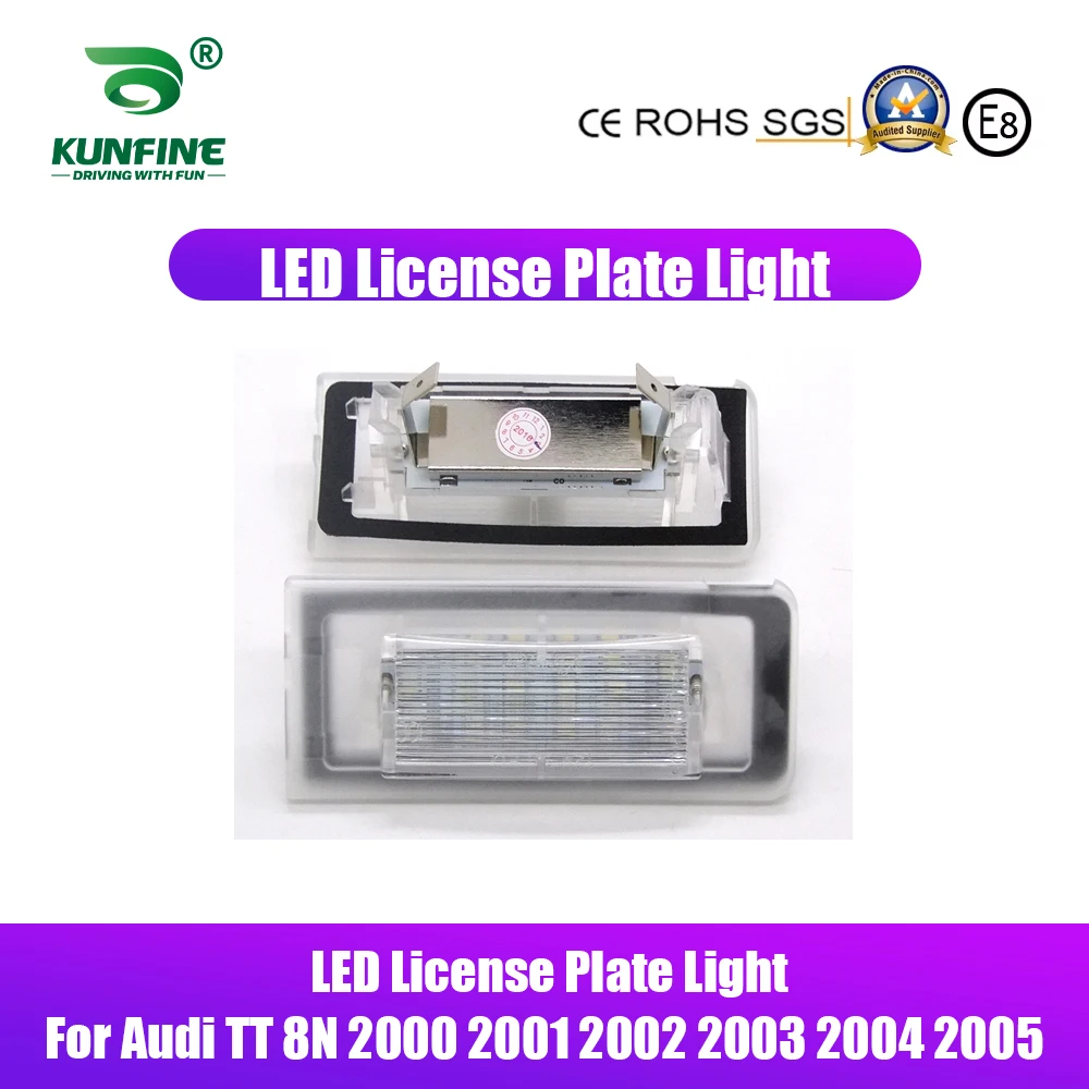 

2PCs Car LED Number License Plate Light LED License Lamp For Audi TT 8N 1999 2000 2001 2002 2003 2004 2005 2006
