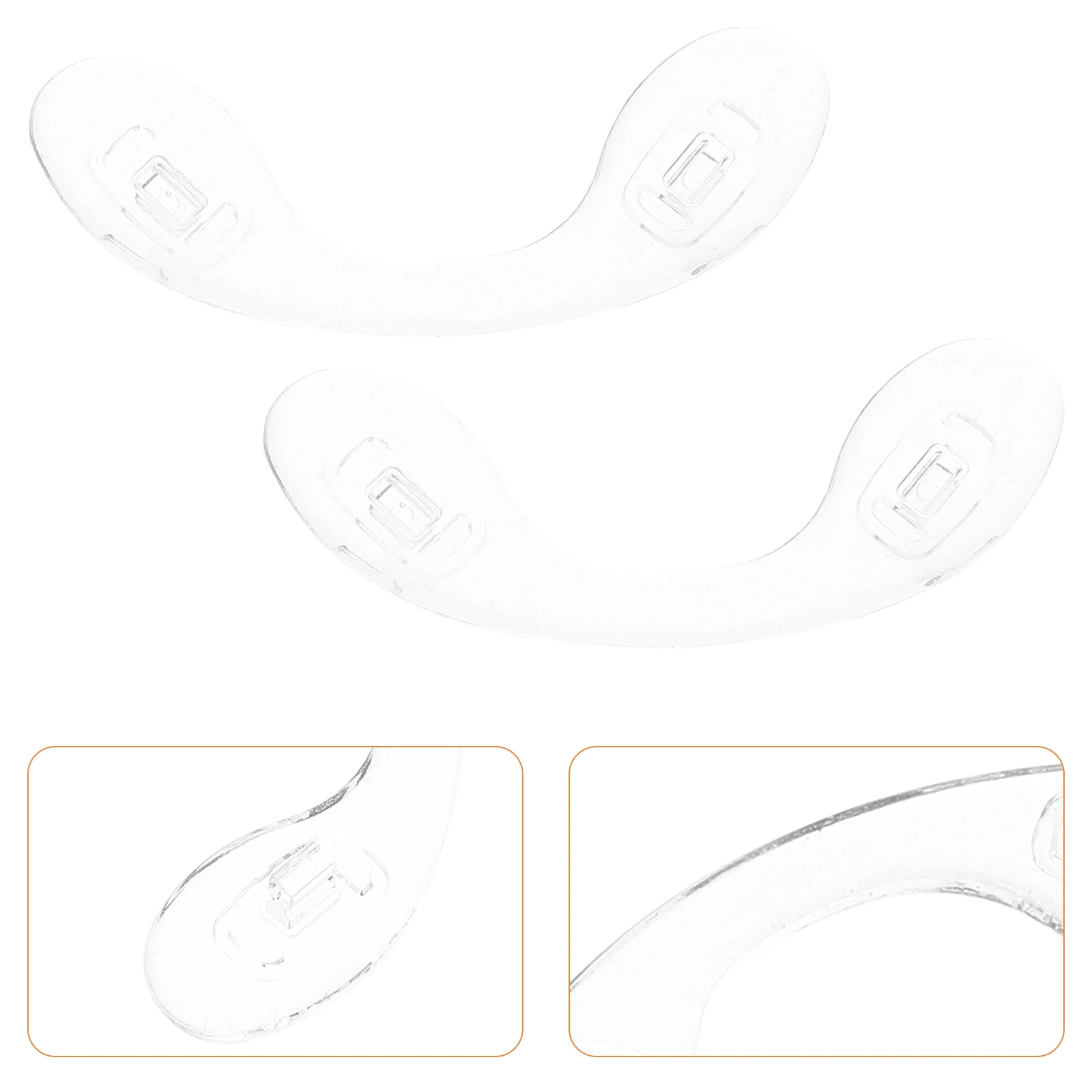 

6Pcs U Shaped Silicone Nose Pads Transparent Replacement Cushions for Eyeglasses Anti Slip Comfort Fit All Frame Types