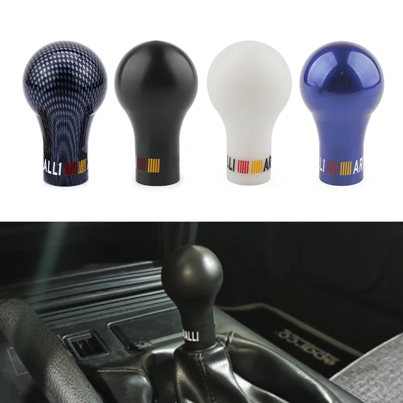 Universal M10x1.5/1.25 M8x1.25 Auto Gear Shift Knob Black/White/Carbon Grain/Blue Car Manual Transmission (MT) for Mitsubishi