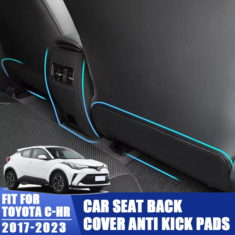 Car Back Seat Back Anti Kick Pad Cover, Protector, Mat, Acessórios Interiores, Toyota C-HR, 2017, 2018, 2019, 2020, 2021, 2022, 2023