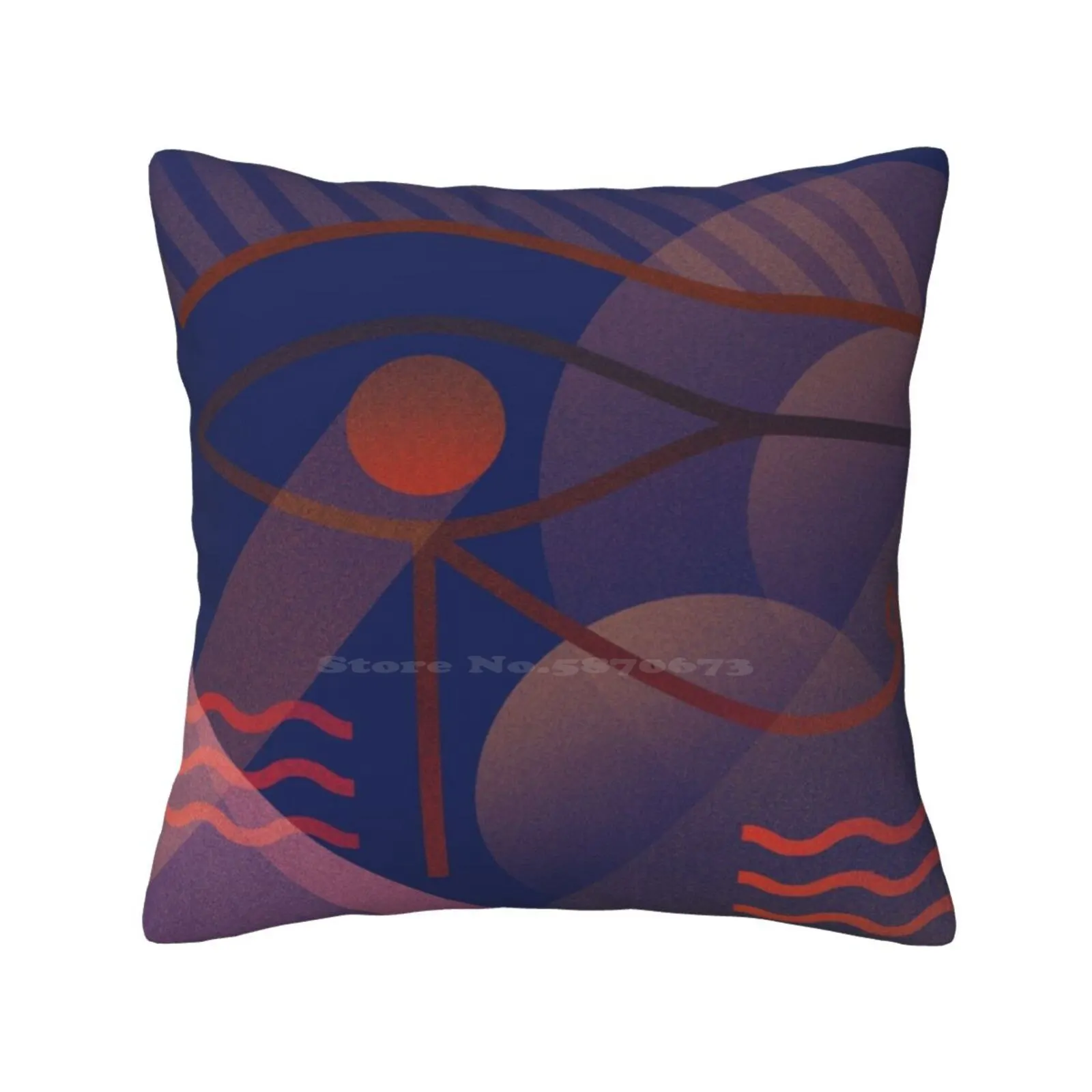 The Eye Throw Cushion Pillow Cover Architectural Eyes Egyptian Pyramid Constructivist Breakthroughs Light Wave Sun Stars Sky