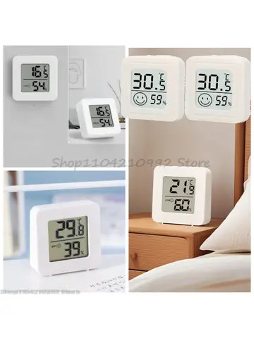 Digital Thermometer Hygrometer Indoor Mini Temperature LCD Electronic Monitor Hygrometer Outdoor Room  Temperature Meter