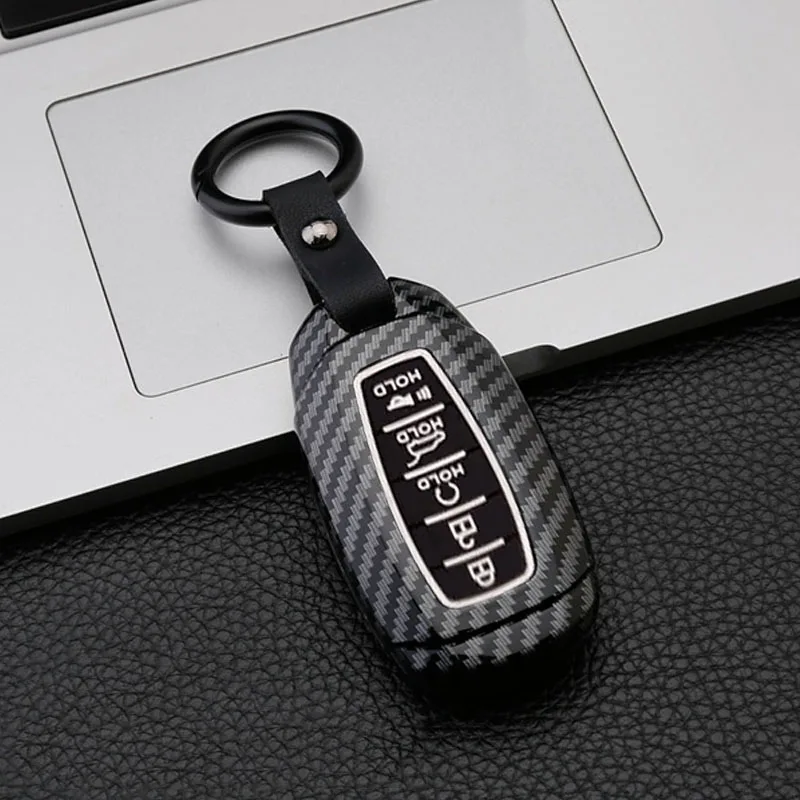 Carbon Car Key Case Cover for Hyundai I30 Ix35 Encino Azera Solaris Kona Encino Solaris Grandeur Ig Accent Santa Fe Palisade