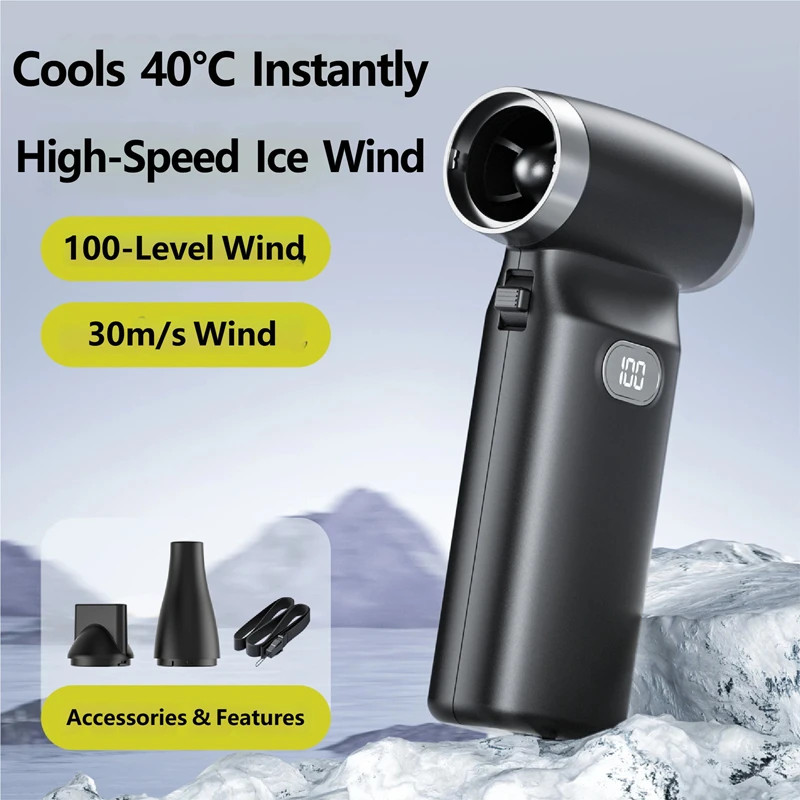 

110000RPM Compressed Air Duster Cordless Electric Blower 100 Speed Adjustable Rechargeable Mini Jet Fan for PC Keyboard