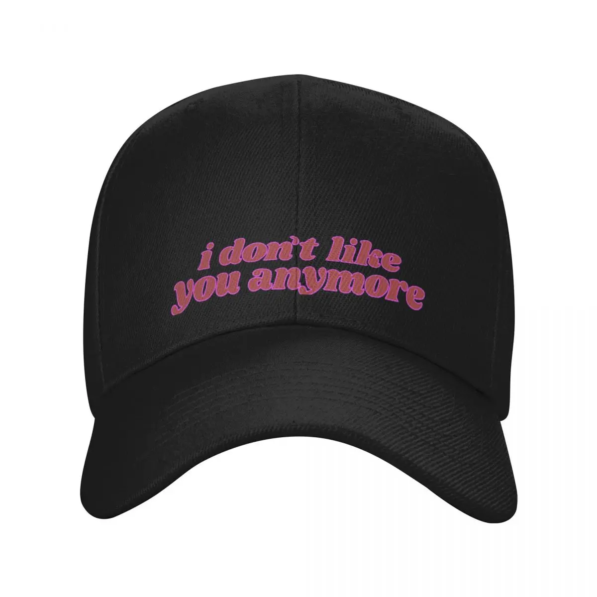 

i don’t like you anymore text Baseball Cap Big Size Hat fishing caps man Luxury Brand Men Luxury Brand Women's