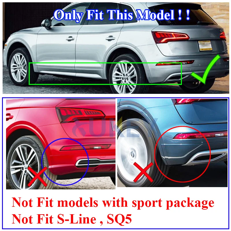 OE Styled Molded Car Mud Flaps For Audi Q5 FY 2018 2019 Mudflaps Splash Guards Mud Flap Mudguards Accessories Car Styling