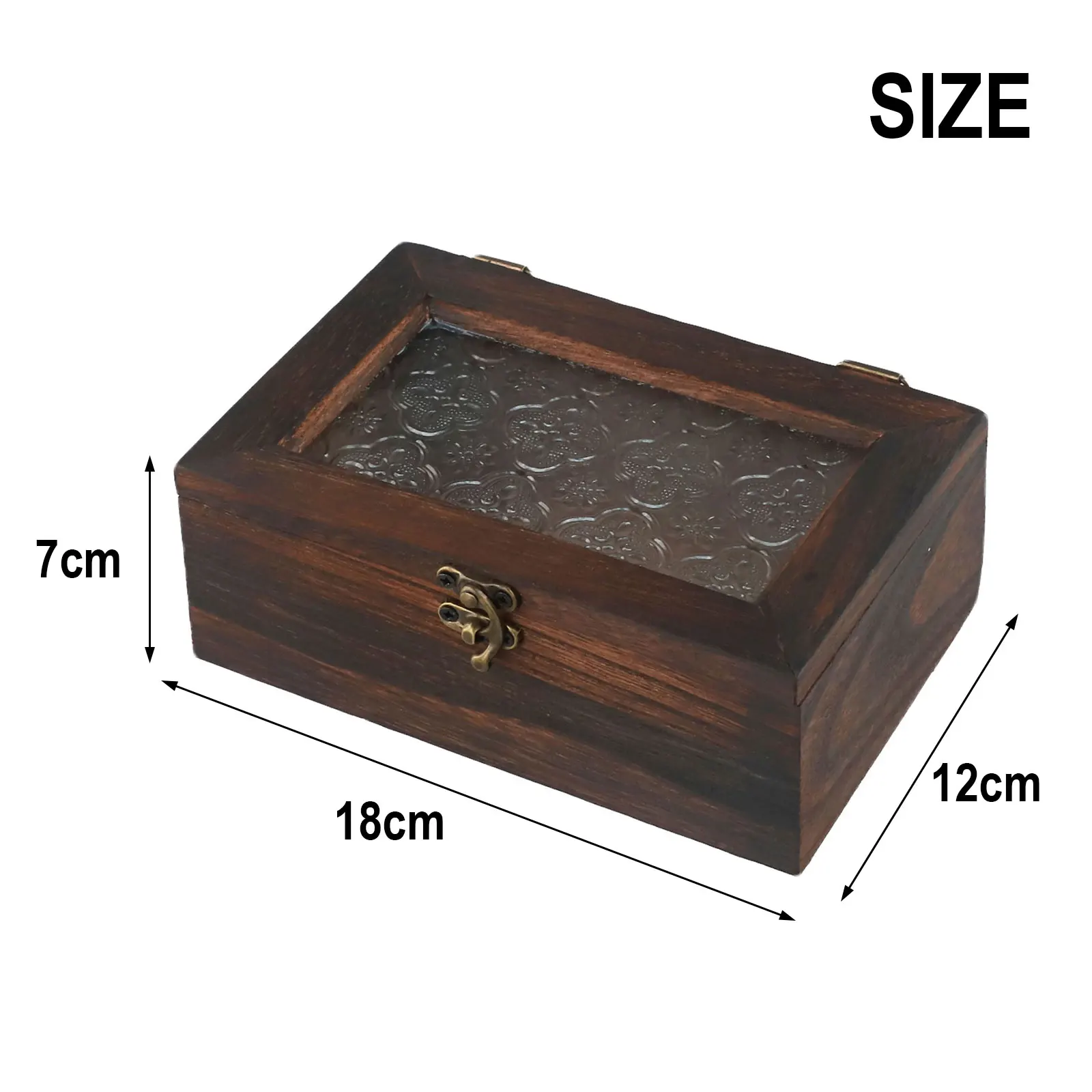 Handmade Craftsmanship Solid Wood Begonia Flower Note Package Content Decorative Box Glass Nordic Adaptability