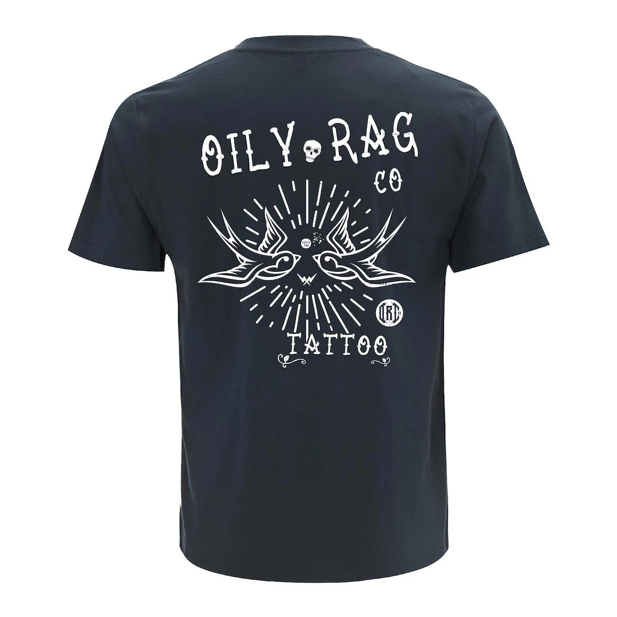 Old‑School Swallow Bird Tattoo Skull Graphic Tee Cotton Mens Womens T-Shirt Outdoor Casual Top