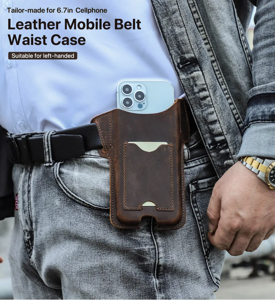 

Suitable for 6.7-inch large screen phone iPhone15/16promax wear belt mobile phone storage protection Fanny pack