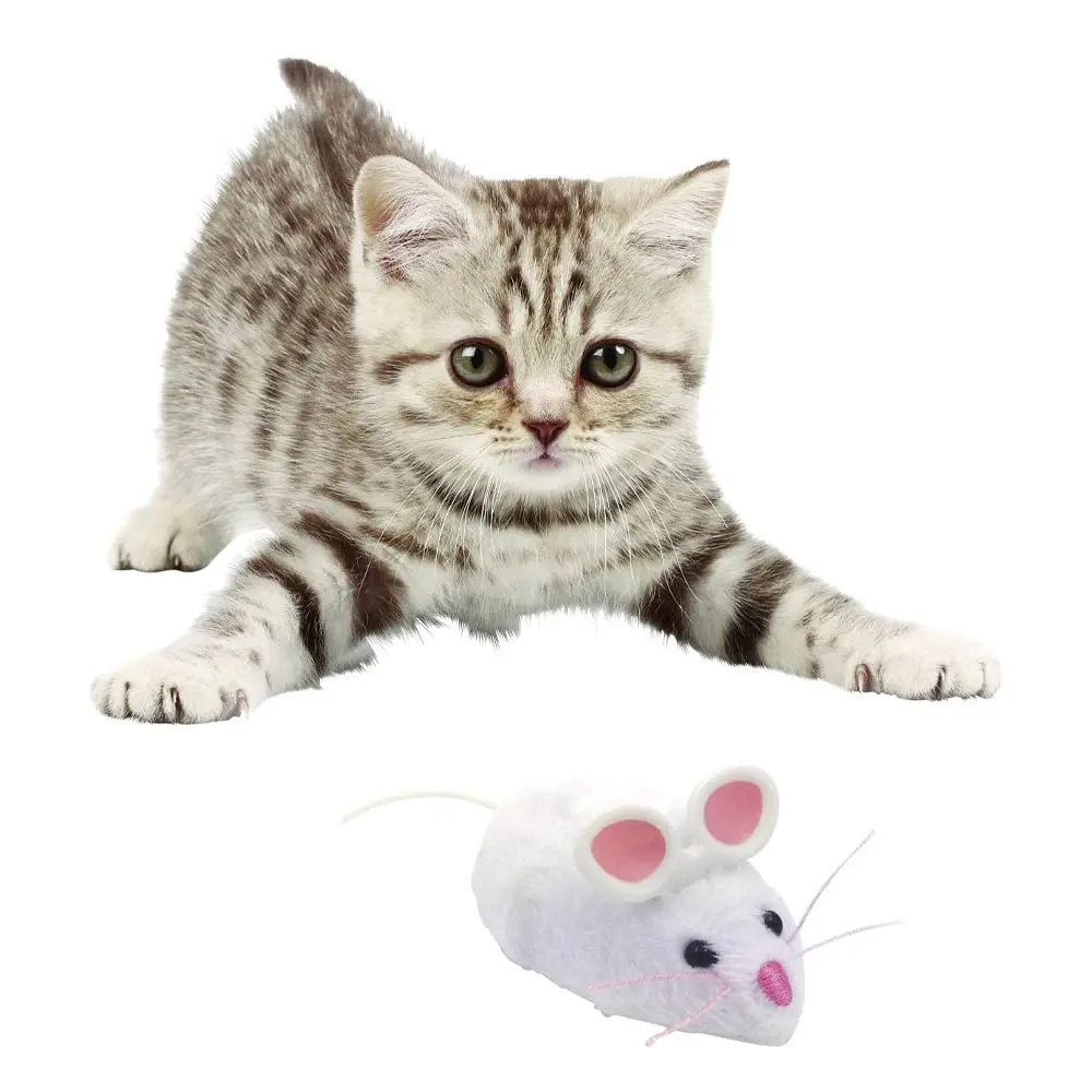 Hexbug Mouse robot Cat Toy capelli morbidi telecomando Mouse bianco giocattoli per mantenere la famiglia Pet Company che crea atmosfera felice